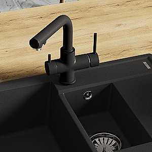 Смеситель для кухни Lemark Comfort LM3061PAN антрацит купить в интернет-магазине сантехники Sanbest