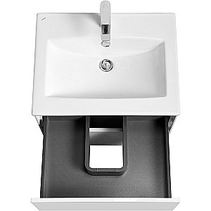 Тумба с раковиной Акватон Сохо 60 белая глянцевая для ванной в интернет-магазине Sanbest