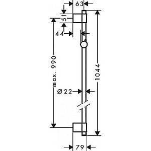 Душевая штанга Hansgrohe Unica Varia 27356000 купить в интернет-магазине сантехники Sanbest