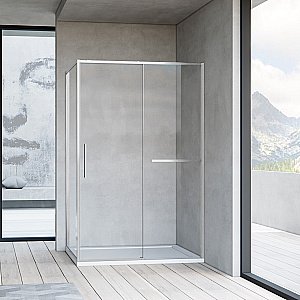Душевой уголок Vincea Slim Soft VSR-1SS9012CLBN 120x90 профиль брашированный никель/стекло прозрачное купить в интернет-магазине Sanbest
