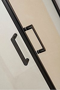 Душевой уголок Orange E04-090TB 90х90 стекло прозрачное/профиль черный купить в интернет-магазине Sanbest