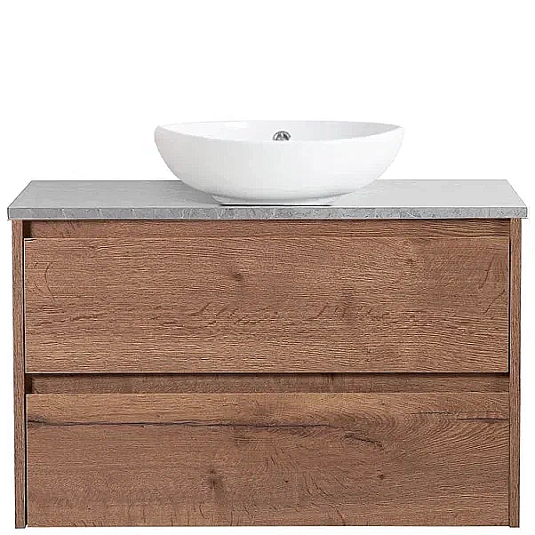 Тумба с раковиной и столешницей BelBagno KRAFT 80 KRAFT80RT-KEPMGL-1077-SET дуб табак для ванной в интернет-магазине Sanbest