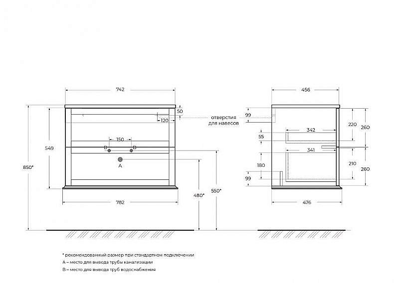 Тумба с раковиной Cezares Tiffany 75 Verde opaco для ванной в интернет-магазине Sanbest