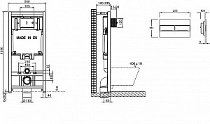 Унитаз подвесной Jacob Delafon VOX E21746RU-00 безободковый, с крышкой микролифт, с инсталляцией и кнопкой хром купить в интернет-магазине Sanbest