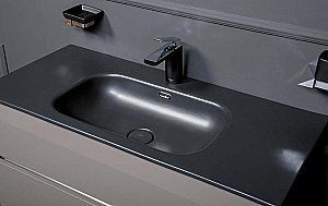 Тумба с раковиной Armadi Art Vallessi 100 антрацит глянец для ванной в интернет-магазине Sanbest