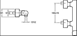 Смеситель для душа Jacob Delafon TOOBI E8962-CP Хром купить в интернет-магазине сантехники Sanbest