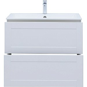 Тумба с раковиной Aquanet Терра 80 313234 белая матовая для ванной в интернет-магазине Sanbest