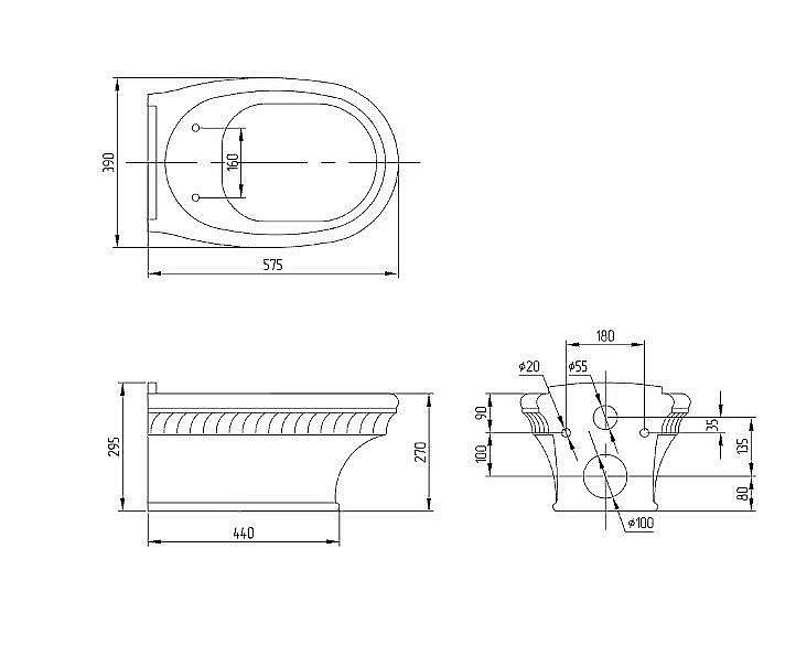 Унитаз Migliore Gianeta 28213 купить в интернет-магазине Sanbest