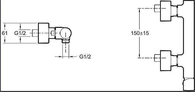 Смеситель для душа Jacob Delafon TOOBI E8962-CP Хром купить в интернет-магазине сантехники Sanbest