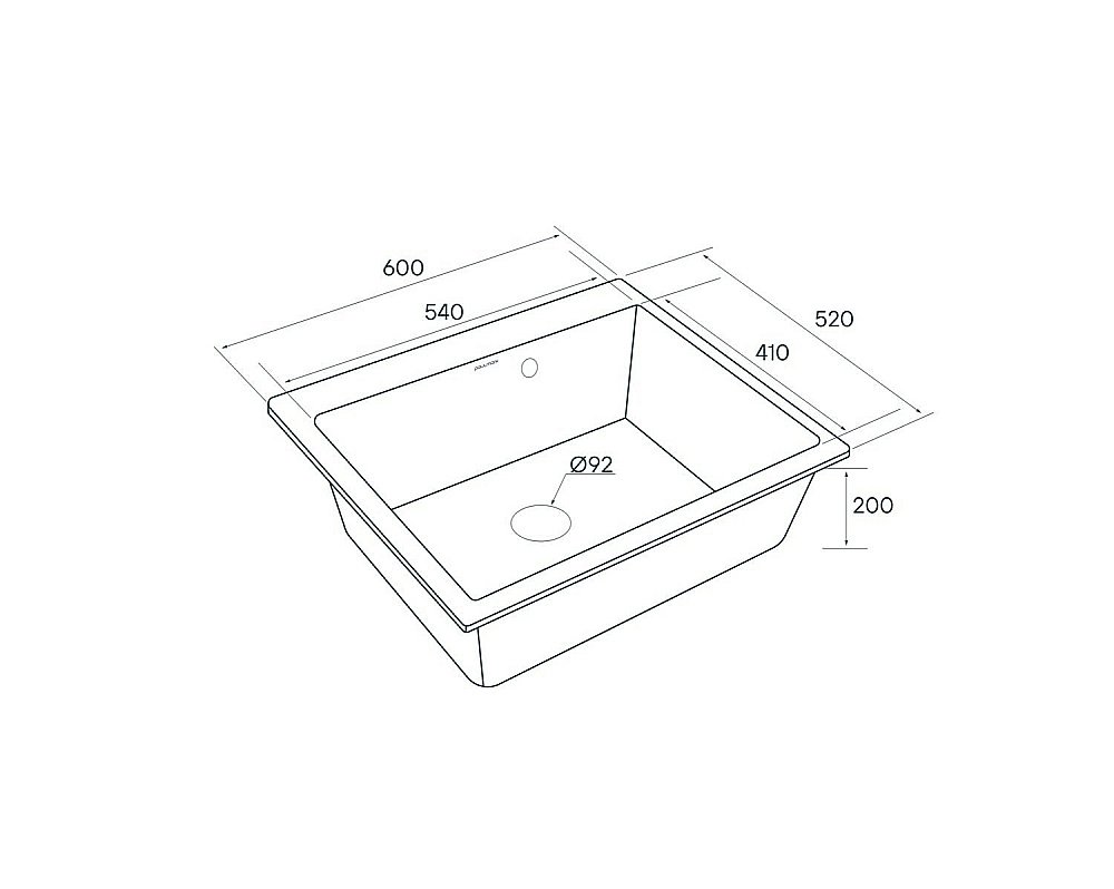 Мойка кухонная Paulmark Kante PM106052-GR Серая купить в интернет-магазине сантехники Sanbest