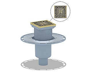 Душевой трап с решеткой Bronze De Luxe 21962-5902 бронза купить в интернет-магазине Sanbest