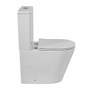 Унитаз напольный BelBagno FLAY-TOR BB2149CP-TOR/SC белый, с крышкой микролифт, с бачком, безободковый, слив-торнадо купить в интернет-магазине Sanbest