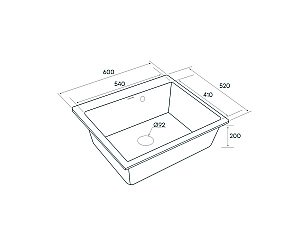 Мойка кухонная Paulmark Kante PM106052-GR Серая купить в интернет-магазине сантехники Sanbest
