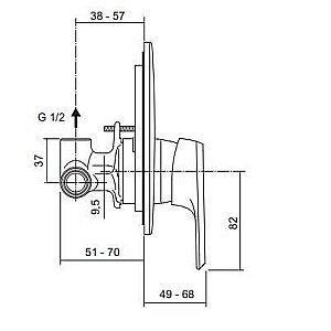 Смеситель для душа VIDIMA BALANCE A6996AA купить в интернет-магазине сантехники Sanbest