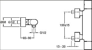Смеситель для душа Jacob Delafon TALAN E10091RU-CP купить в интернет-магазине сантехники Sanbest