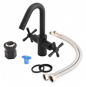 Смеситель для раковины Orange Mia M34-011b черный купить в интернет-магазине сантехники Sanbest