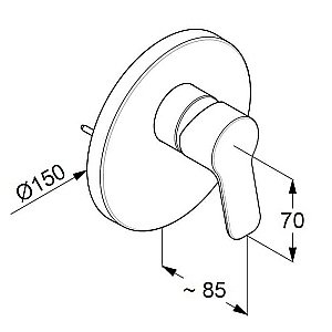 Смеситель для душа Kludi Pure&Easy 374200565 купить в интернет-магазине сантехники Sanbest