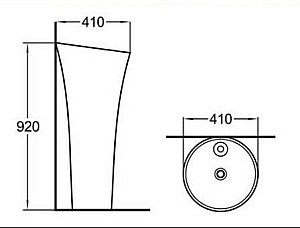 Раковина напольная WeltWasser WW LEERBACH 4141 GL-WT 41 белая купить в интернет-магазине Sanbest