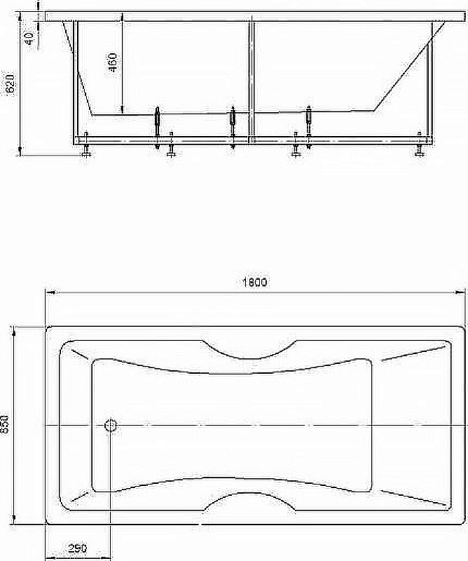 Ванна Aquatek Феникс 180x85 FEN180-0000069 белая купить в интернет-магазине Sanbest