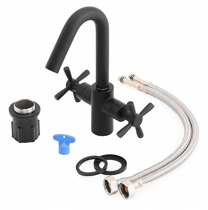 Смеситель для раковины Orange Mia M34-011b черный купить в интернет-магазине сантехники Sanbest