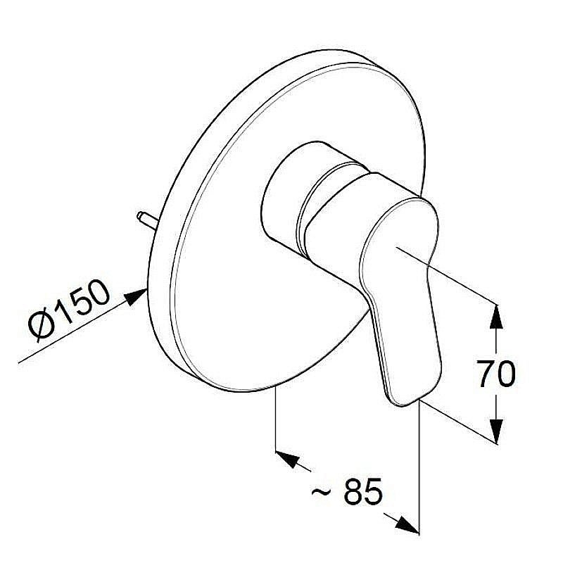 Смеситель для душа Kludi Pure&Easy 374200565 купить в интернет-магазине сантехники Sanbest