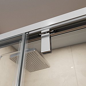Душевой уголок BelBagno SOFT_CLOSE-1-AH-1 130х100 стекло прозрачное/профиль хром купить в интернет-магазине Sanbest