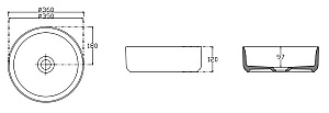 Раковина ISVEA Infinity 36 10NF65036-2U Терракотовый матовый купить в интернет-магазине Sanbest