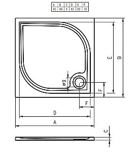 Душевой поддон Riho Kolping DB21 90x90 D004005005 белый купить в интернет-магазине Sanbest