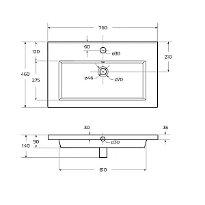 Тумба с раковиной BelBagno 75 KRAFT-750-2C-SO-GSO+CZR-8070-75 темно-серая матовая для ванной в интернет-магазине Sanbest