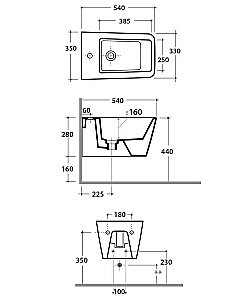 Биде подвесное GLOBO Incantho INS09.BI купить в интернет-магазине Sanbest