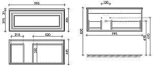 Тумба с раковиной Sancos Very VR100LSM + CN7014 100 для ванной в интернет-магазине Sanbest