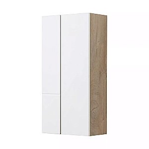 Шкаф подвесной Акватон Мишель 43х23 дуб эндгрейн/белый для ванной в интернет-магазине сантехники Sanbest