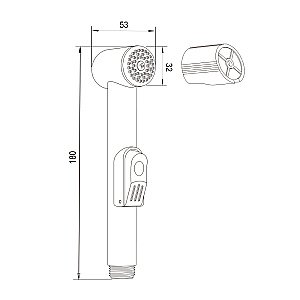 Гигиенический душ Olive's DH101 хром купить в интернет-магазине сантехники Sanbest
