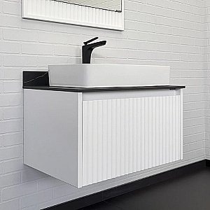 Тумба с раковиной Comforty Марсель 75 00-00013396 белая матовая для ванной в интернет-магазине Sanbest