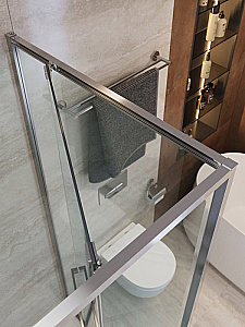 Душевой уголок Cezares LUX 100х110 AH-FS-11-110/100-C-CR стекло прозрачное/профиль хром купить в интернет-магазине Sanbest