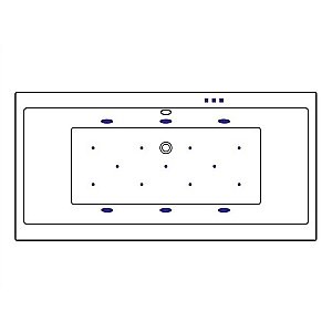 Ванна акриловая EXCELLENT Pryzmat Slim RELAX WAEX.PRY18S.RELAX.GL 180x80 белая с гидромассажем купить в интернет-магазине Sanbest