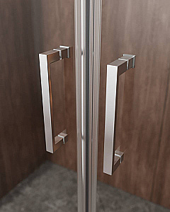 Душевой уголок Cezares MOLVENO 80х180 AH-2/1-180/80-C-Cr-IV стекло прозрачное/профиль хром купить в интернет-магазине Sanbest