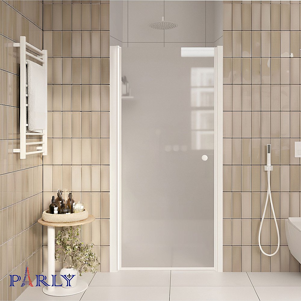 Душевая дверь Parly DE90F профиль белый/стекло матовое купить в интернет-магазине Sanbest