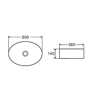 Раковина D&K Matrix 50х36 DT1390316 белая купить в интернет-магазине Sanbest