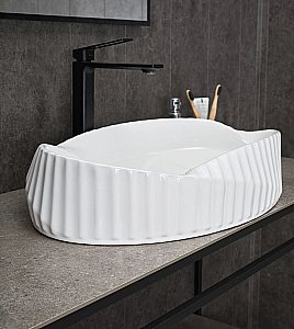 Раковина накладная Gid Creativo 60 888s 51223 белая купить в интернет-магазине Sanbest