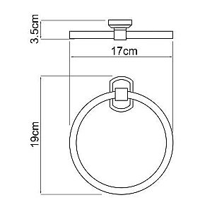 Полотенцедержатель кольцо WasserKRAFT Oder К-3060 купить в интернет-магазине сантехники Sanbest