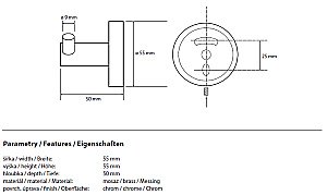 Крючок Bemeta Omega 104106032 купить в интернет-магазине сантехники Sanbest