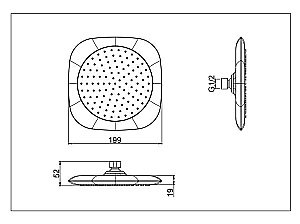 Верхний душ D&K DC1004852 купить в интернет-магазине сантехники Sanbest