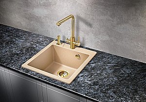 Мойка кухонная Milacio Murcia 46 Cuarzo MC.77034 бежевая купить в интернет-магазине сантехники Sanbest