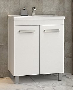 Тумба с раковиной Vigo Nova 600 белая для ванной в интернет-магазине Sanbest