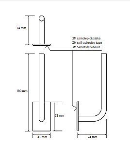 Запасной держатель для туалетной бумаги Bemeta Easy 163112235 нержавеющая сталь матовая купить в интернет-магазине сантехники Sanbest