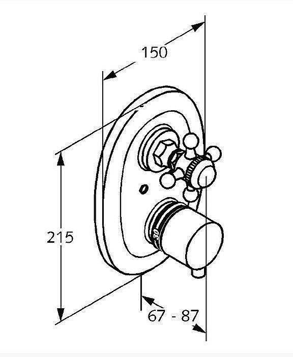 Термостат для душа Kludi Adlon 517200520 купить в интернет-магазине сантехники Sanbest