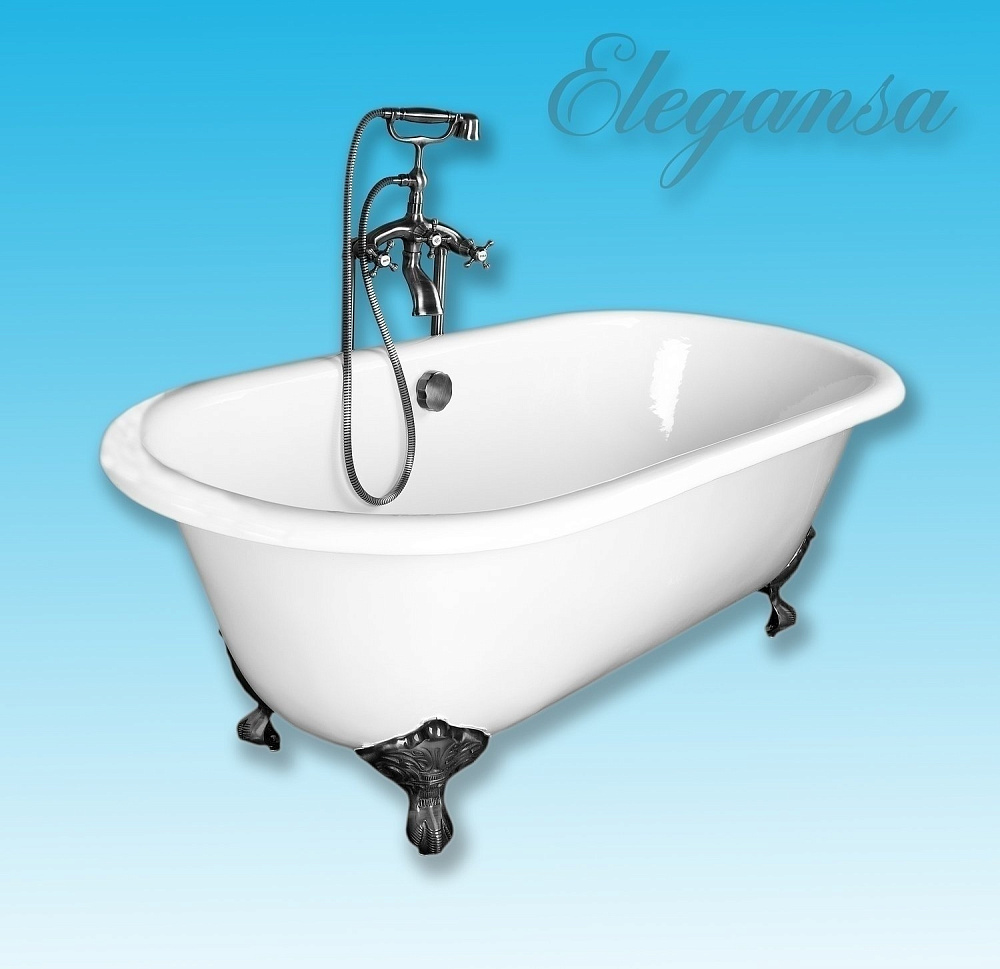 Ванна чугунная Elegansa Gretta 170x75 Chrome купить в интернет-магазине Sanbest