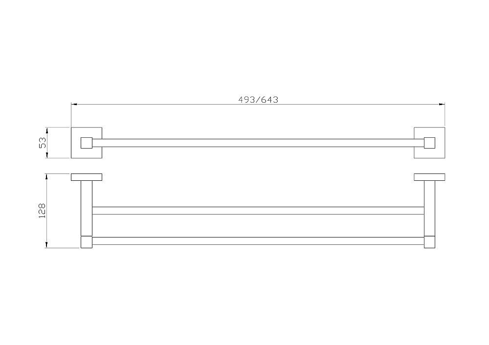 Полотенцедержатель двойной WONZON & WOGHAND POLO, Брашированный никель (WW-8911-BN) купить в интернет-магазине сантехники Sanbest
