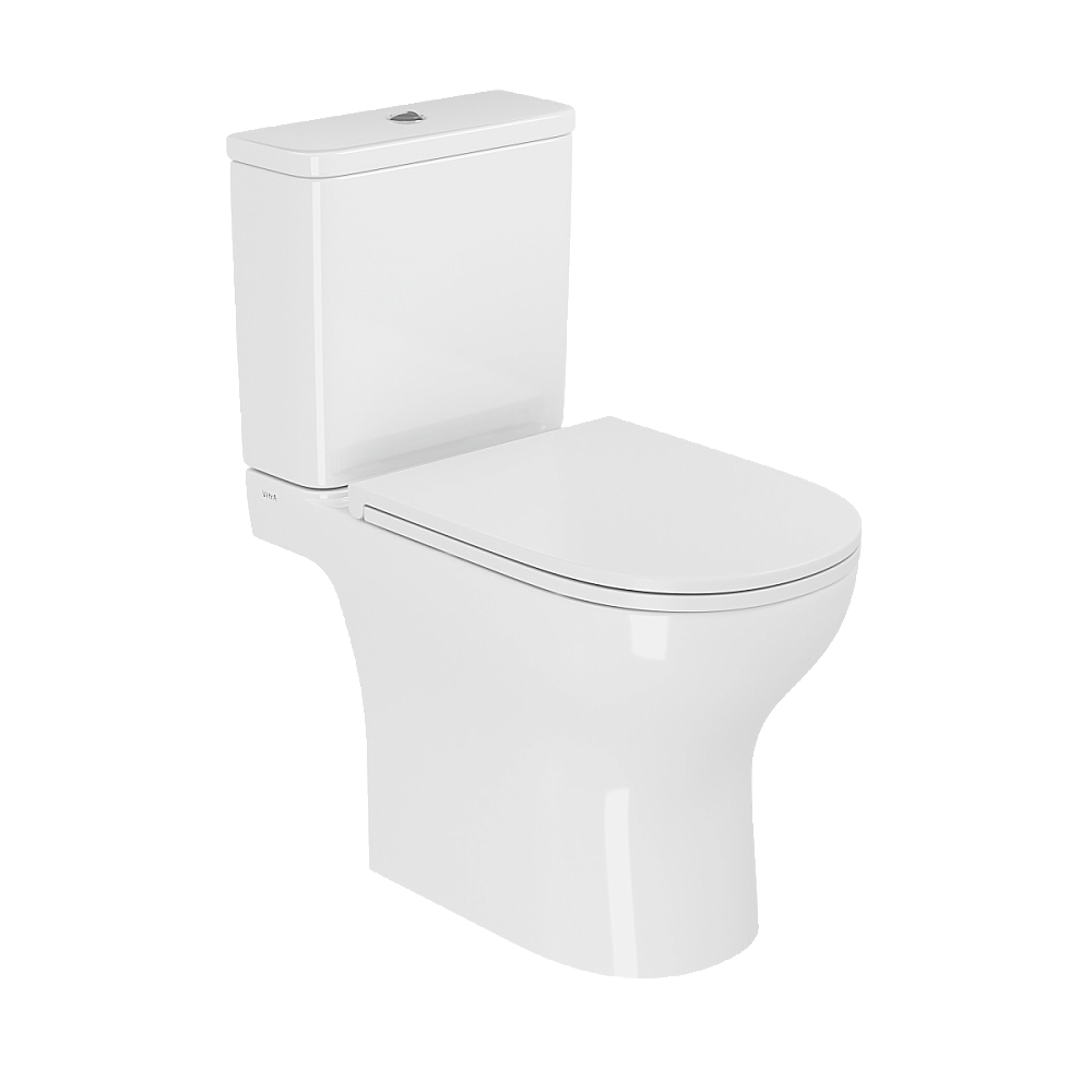 Унитаз-компакт VitrA M50 9889B003-7200 безободковый, смыв торнадо, с бачком, с сиденьем микролифт, белый купить в интернет-магазине Sanbest
